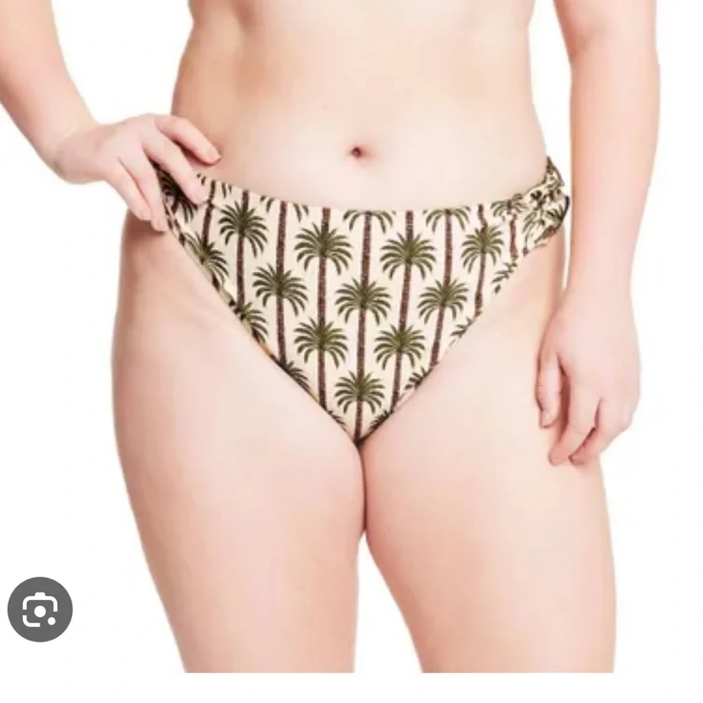 Agua Bendita X Target Bikini 2 Piece Set Palm Print 2X NWOT